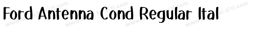 Ford Antenna Cond Regular Italic字体转换